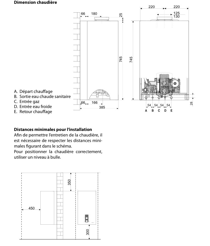 Chaudière Chaffoteaux INOA 25 CF remplacement Saunier Duval