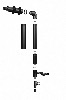 KIT conduit inox concentrique pour poêle à granulés Tubest Ø80-125 COAX Pellet 4750HB2 noir