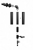 KIT conduit inox concentrique pour poêle à granulés Tubest Ø80-125 COAX Pellet 4750HB3 noir