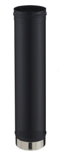 Elément droit isolé POUJOULAT 45 cm THERMINOX ED 450-150 TI noir ref 21150004-9019