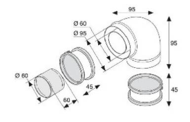 Coude de rallonge 60/100 Saunier Duval 085092D0