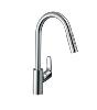 Mitigeur évier HANSGROHE Focus bec haut mobile douchette extractible Réf. 31815000