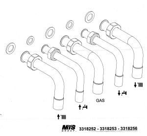 KIT douilles 1er installation Chaffoteaux 3318252 pour INOA - URBIA - TALIA -MIRA