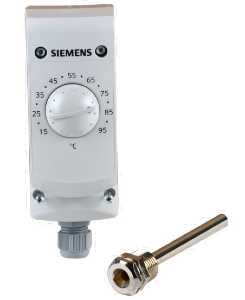 Siemens  thermostat de régulation RAK-TR.1000B + doigt de gant 
