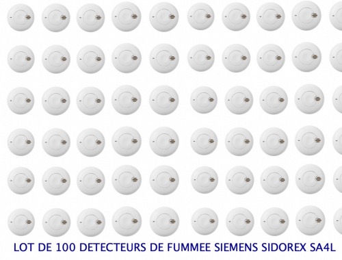 Lot de 100 Détecteurs de fumée NF SIEMENS SIDOREX SA4L