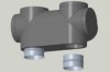 Adaptateur ventouse 80/125 ref 296077 pour THERMOR Aéromax 5