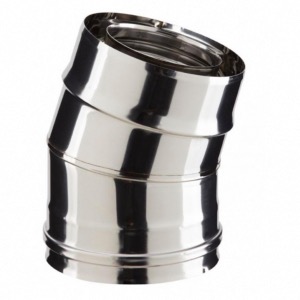 Coude 15° PGI EC15 Ø80/130 Inox POUJOULAT Réf. 37080701