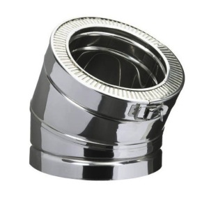 Coude 30° isolé POUJOULAT THERMINOX TI, EC 30-130 TI ref 21130011