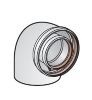 Coude 90° DUALIS GP , D80/125 mm , condensation POUJOULAT EC 90° 80 G.P ref 17080731