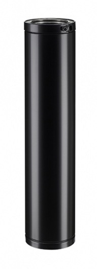 Elément droit isolé POUJOULAT 95 cm THERMINOX noir ED 1000-100 TI Ref. 21100005-9019
